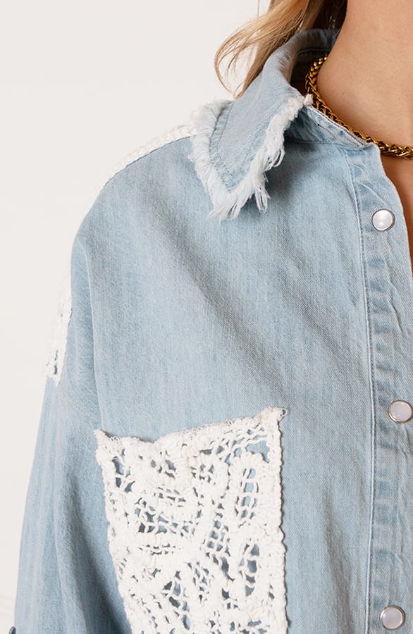 Kanten Detail Blouse Lela – shoparchief — foto 7