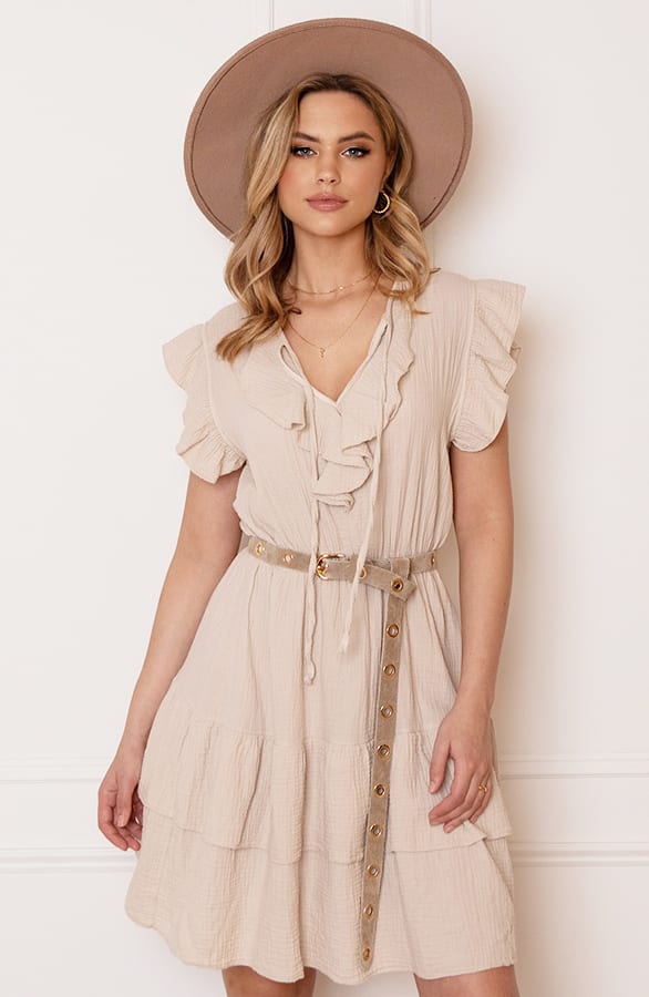 Suede Riem Met Ringen Fay Beige – shoparchief — foto 8