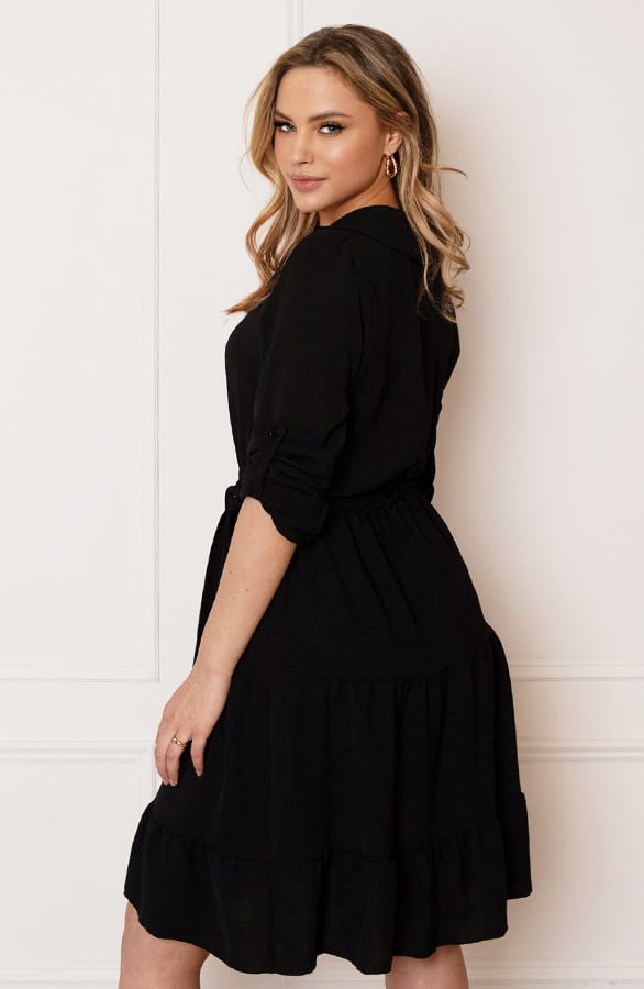 Laagjes Strik Jurk Rina Zwart – shoparchief — foto 4