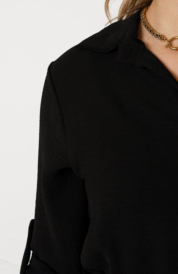 Laagjes Strik Jurk Rina Zwart – shoparchief — foto 5