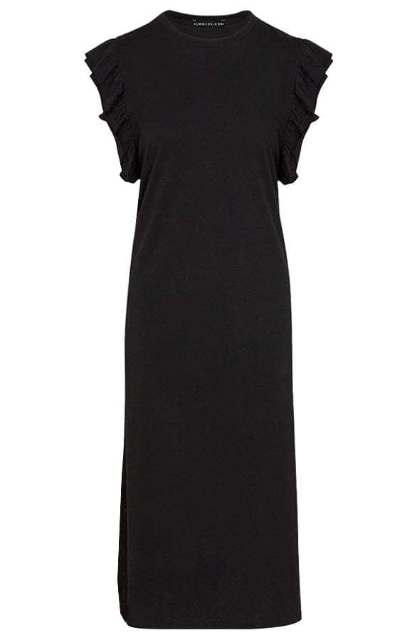 Lange Ruffle Jurk Met Split Fae Zwart – shoparchief — foto 11