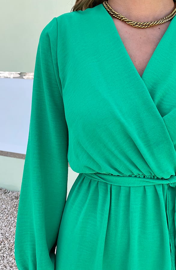 Maxi Strik Jurk Elize Bright Green – shoparchief — foto 4