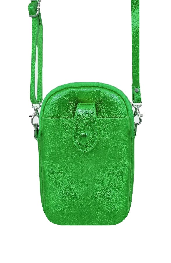 Metallic Crossbody Bag Sylvie Bright Green – shoparchief