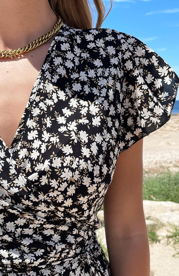 Midi Jurk Floral Jenny Taupe – shoparchief — foto 6