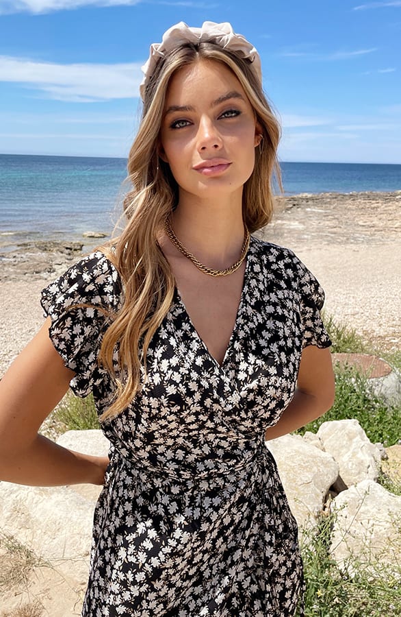 Midi Jurk Floral Jenny Taupe – shoparchief — foto 5