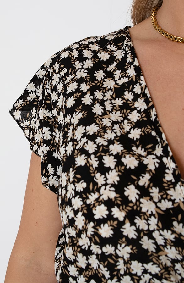 Midi Jurk Floral Jenny Taupe – shoparchief — foto 14