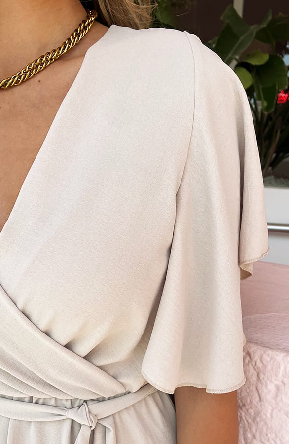 Midi Jurk Nikkie Beige – shoparchief — foto 4