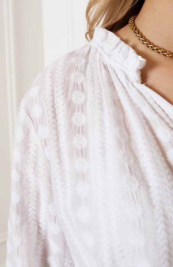 Oversized Detailed Blouse Carice Ecru – shoparchief — foto 6
