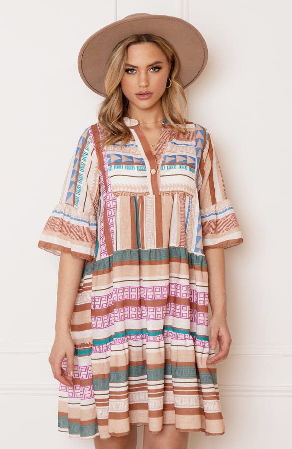 Print Tuniek Charly Multicolor Beige – shoparchief — foto 7