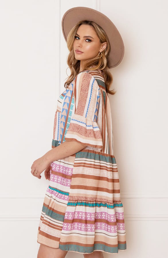 Print Tuniek Charly Multicolor Beige – shoparchief — foto 8
