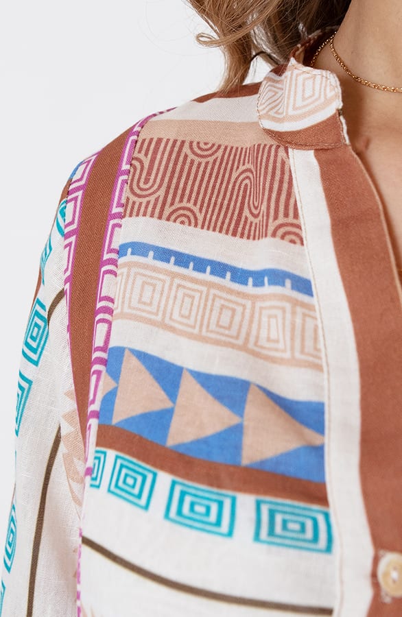 Print Tuniek Charly Multicolor Beige – shoparchief — foto 9