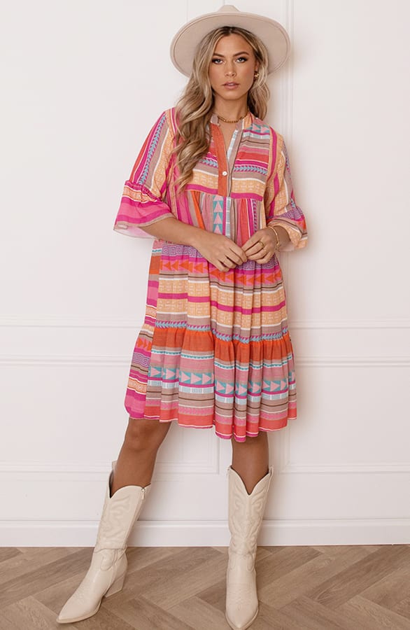 Print Tuniek Charly Multicolor Roze – shoparchief — foto 11