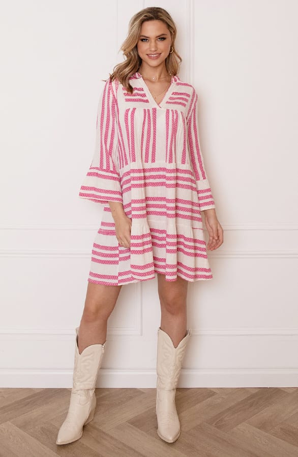 Strepen Kelim Tuniek Lien Fuchsia – shoparchief — foto 6
