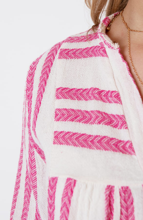 Strepen Kelim Tuniek Lien Fuchsia – shoparchief — foto 5