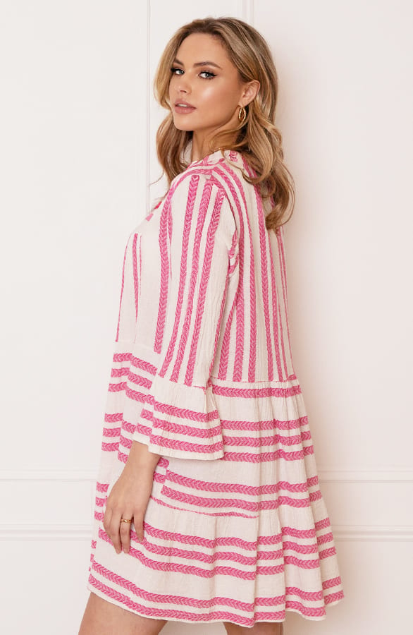 Strepen Kelim Tuniek Lien Fuchsia – shoparchief — foto 4
