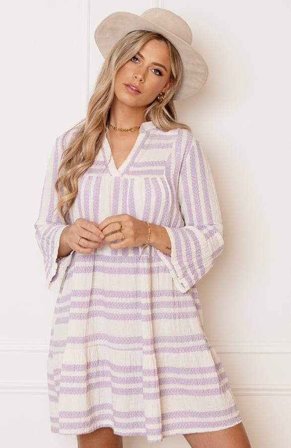 Strepen Kelim Tuniek Lien Lila – shoparchief — foto 2