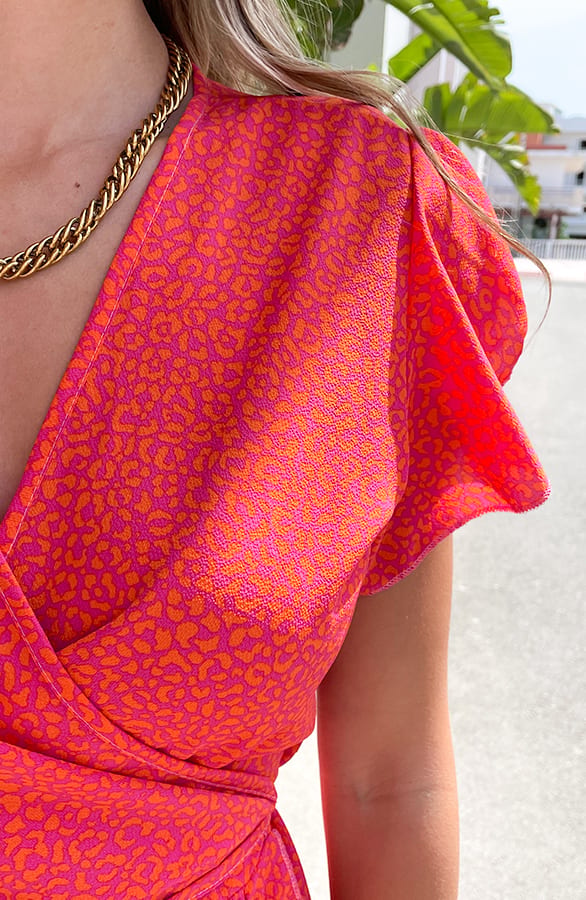 Strik Jurk Panterprint Jade Fuchsia – alle jurkjes — foto 6