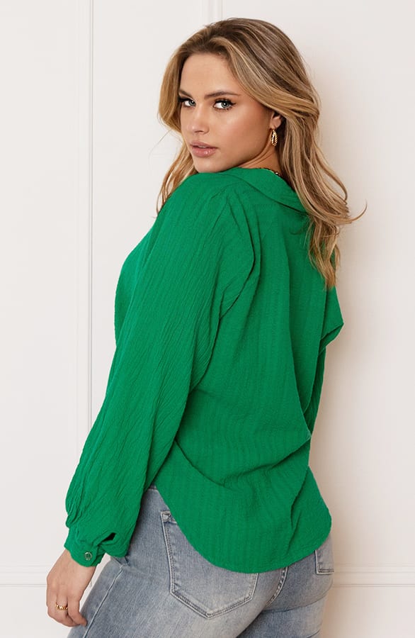 Trendy Cotton Blouse Jane Bright Green – shoparchief — foto 4