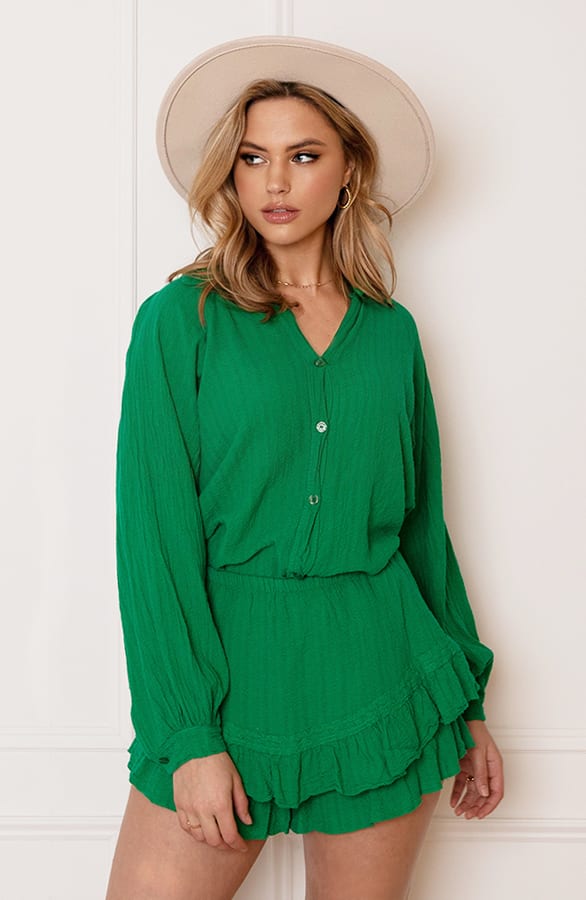 Trendy Cotton Skort Jane Bright Green – shoparchief — foto 6