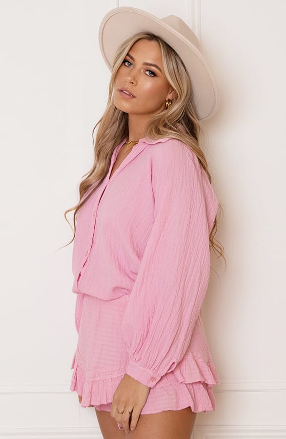 Blouse Katoen Feminine Roze – shoparchief — foto 14