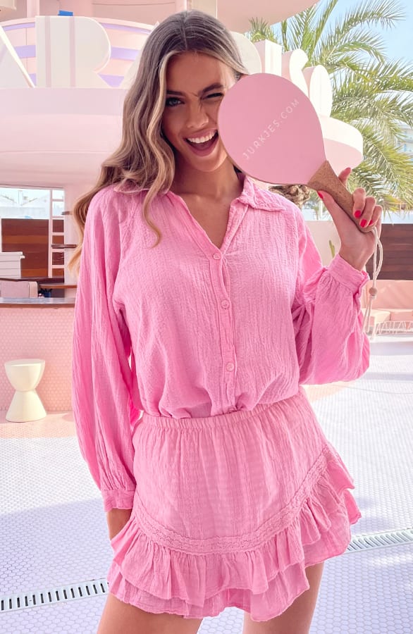 Blouse Katoen Feminine Roze – shoparchief — foto 6