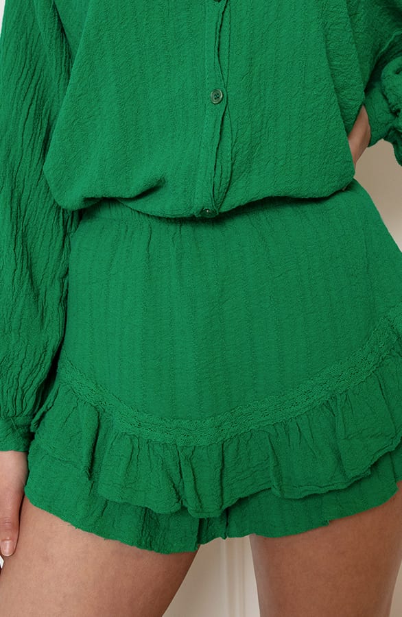 Trendy Cotton Skort Jane Bright Green – shoparchief