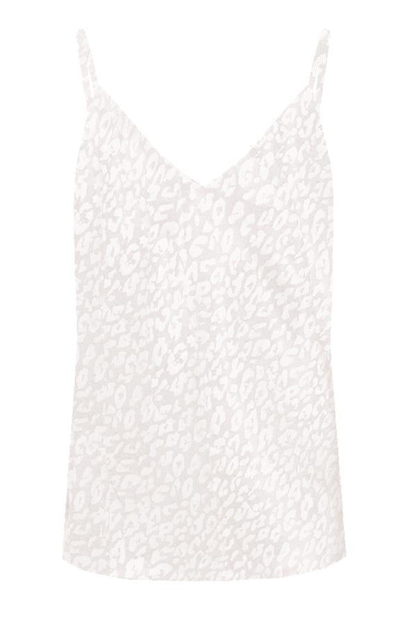 Zijden Panterprint Top Lianne Ecru – shoparchief