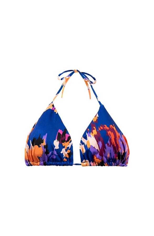 Bikini Top Met Print Britte Multicolor Kobalt – shoparchief