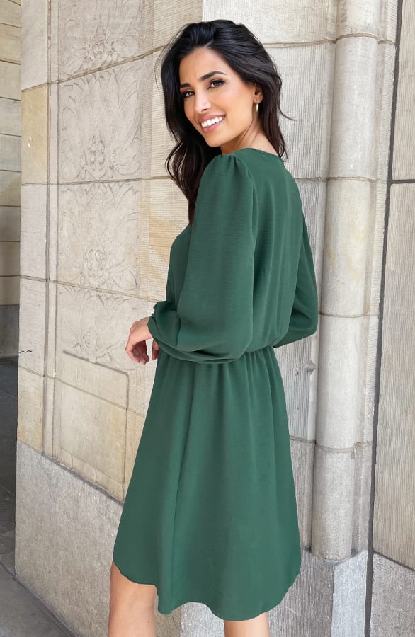 Detailed Dress Jaimy Smaragd – shoparchief — foto 3