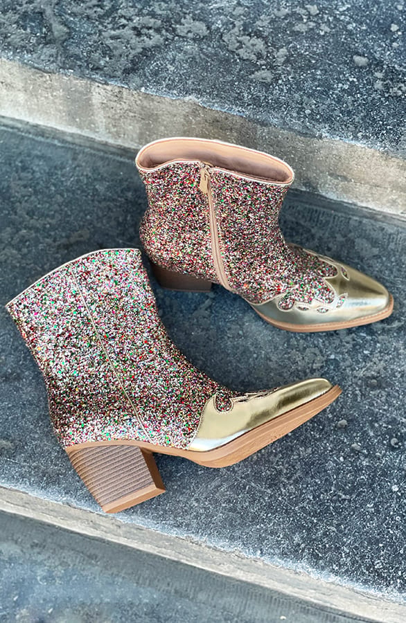 Exclusive Glitter Cowboyboots Ines Gold – shoparchief — foto 2