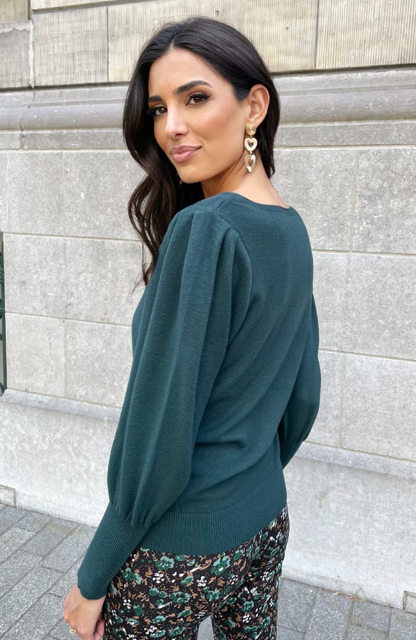 Pofmouwen Trui Ariana Smaragd – shoparchief — foto 4