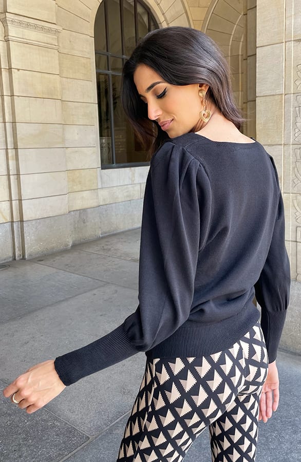 Pofmouwen Trui Ariana Zwart – shoparchief — foto 3