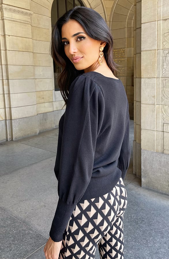 Pofmouwen Trui Ariana Zwart – shoparchief — foto 2