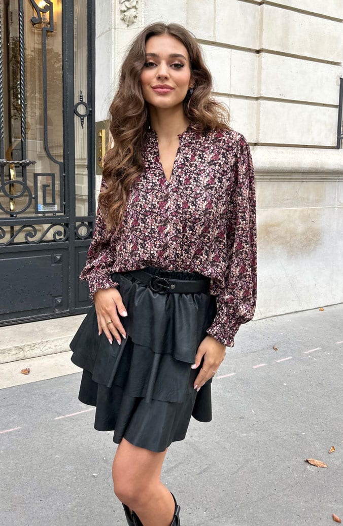 Bloemen V-Hals Blouse Evelien – shoparchief — foto 2