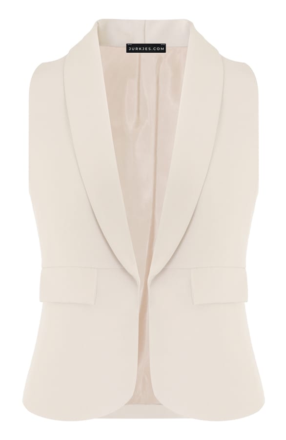 Getailleerde Gilet Imke Beige – shoparchief