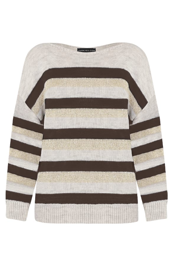 Lurex Strepen Trui Melina Choco – shoparchief