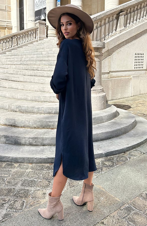 Pocket Jurk Brigitta Navy – shoparchief — foto 6