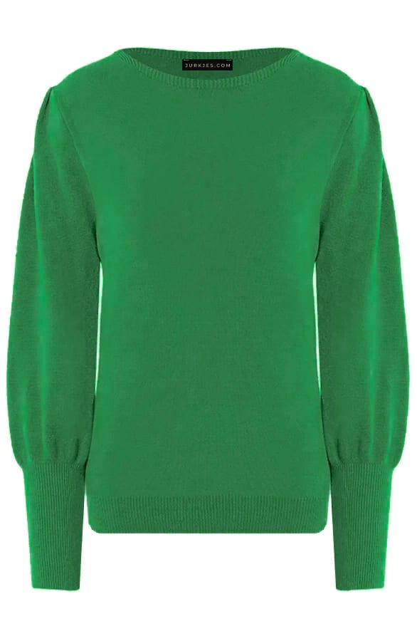Pofmouwen Trui Ariana Bright Green – shoparchief