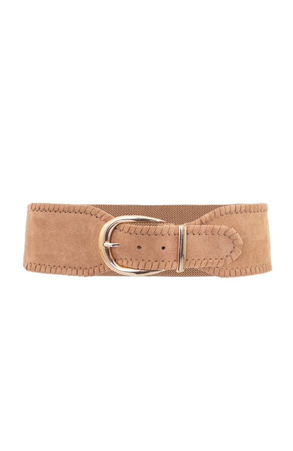 Stretchy Suede Riem Marcha Taupe – accessoires