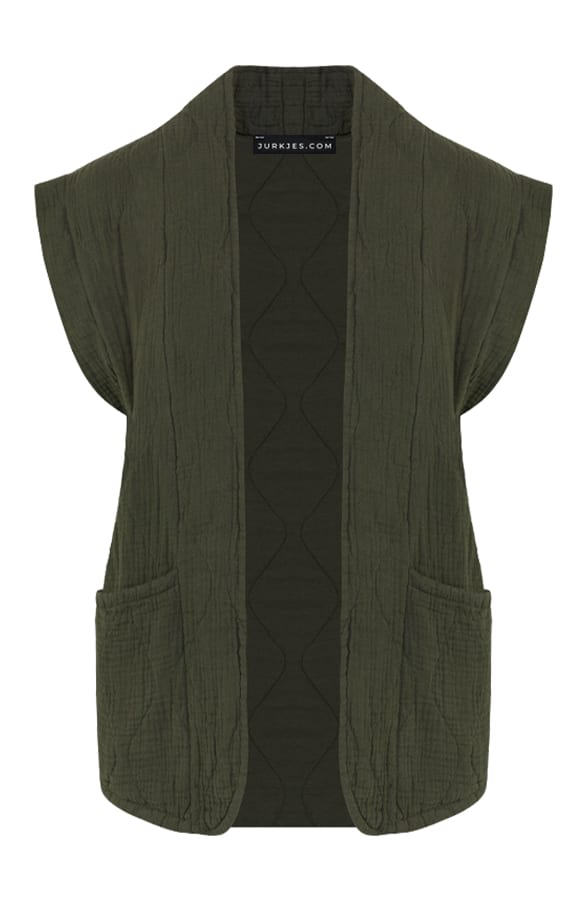 Katoenen Structure Gilet Jinthe Army – shoparchief