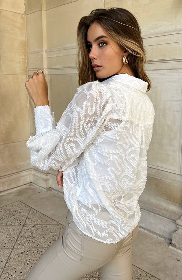 Blouse Met Details Djedi Ercu – shoparchief — foto 3