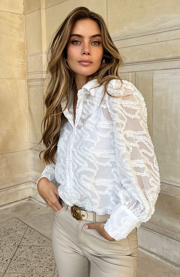Blouse Met Details Djedi Ercu – shoparchief — foto 2