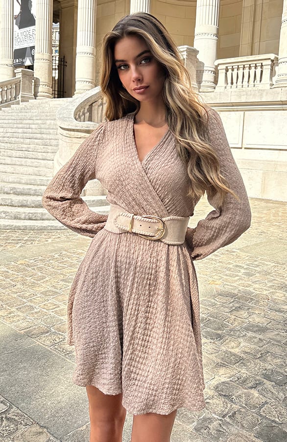 Jurk Tabitha Taupe – shoparchief
