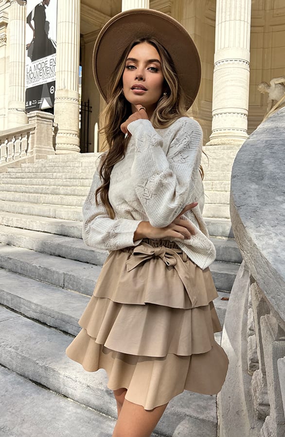 Luxury Knitted Trui Bodien Beige – shoparchief — foto 8
