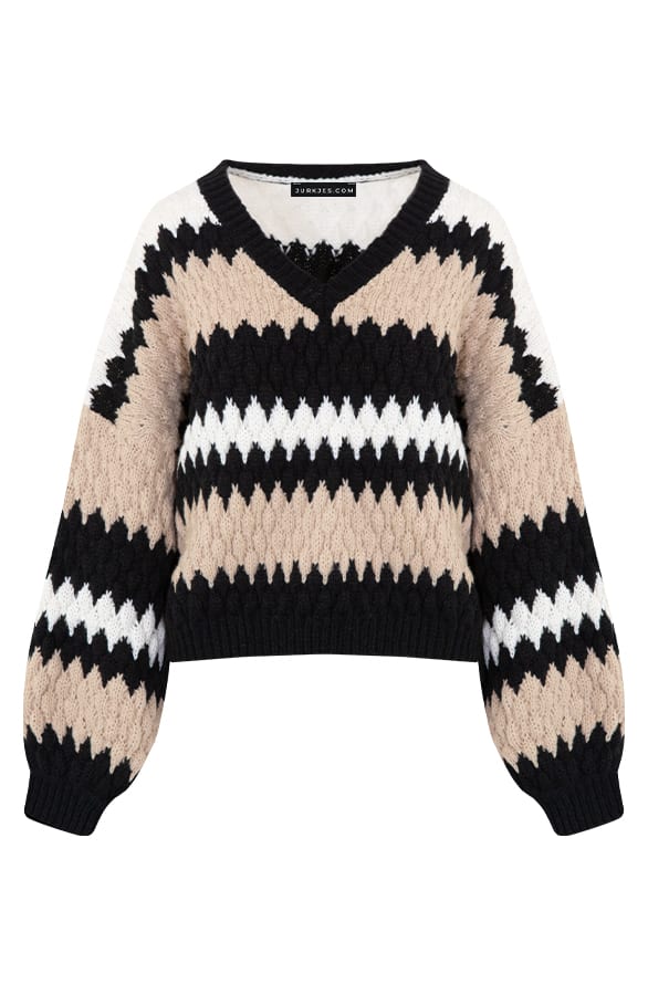 Oversized Pofmouwen Trui Marleen Taupe – shoparchief