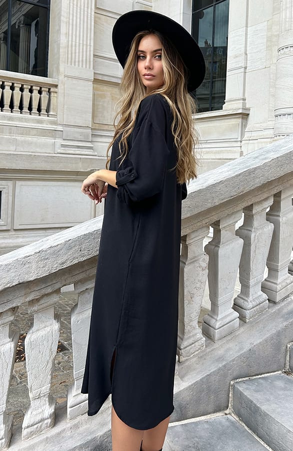 Pocket Jurk Brigitta Zwart – shoparchief — foto 3