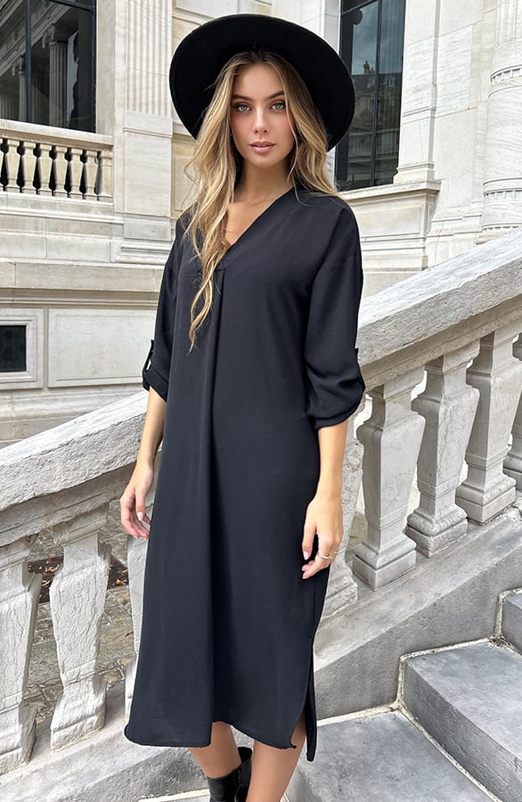 Pocket Jurk Brigitta Zwart – shoparchief — foto 4