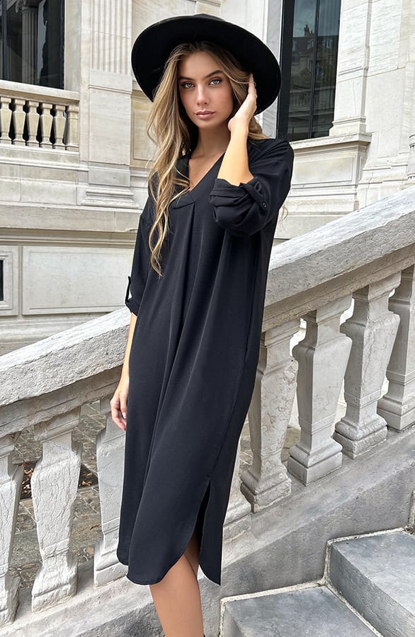 Pocket Jurk Brigitta Zwart – shoparchief