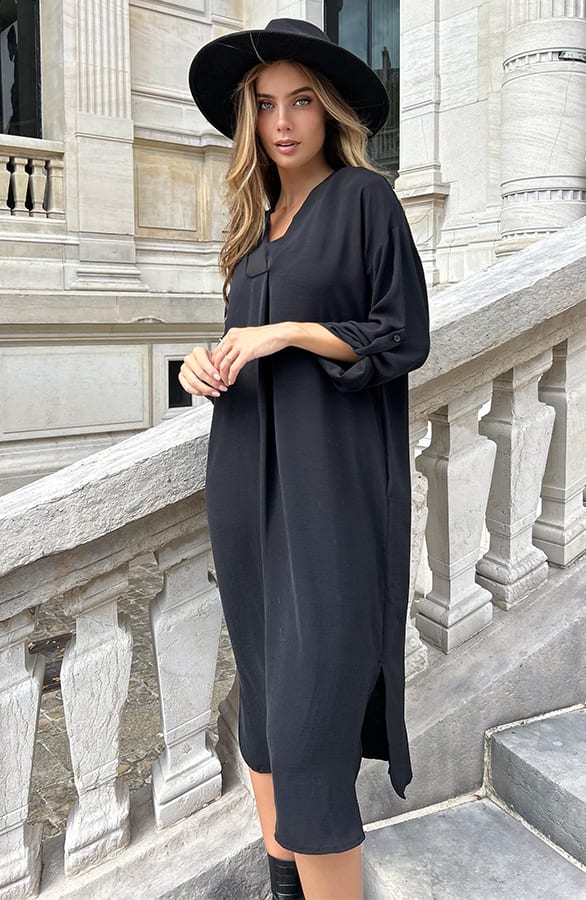 Pocket Jurk Brigitta Zwart – shoparchief — foto 2