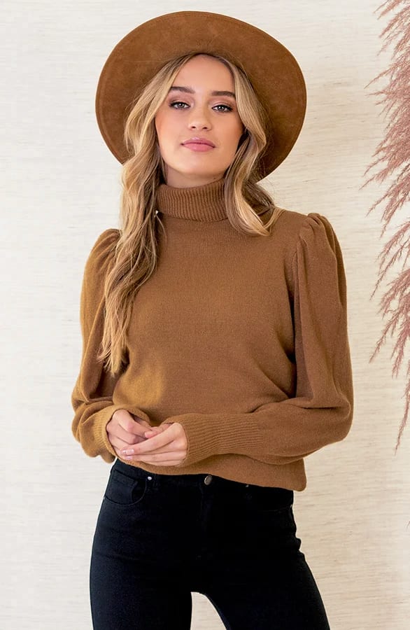 Pofmouwen Coltrui Aria Camel – shoparchief